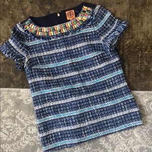 Tory Burch Tweed Top